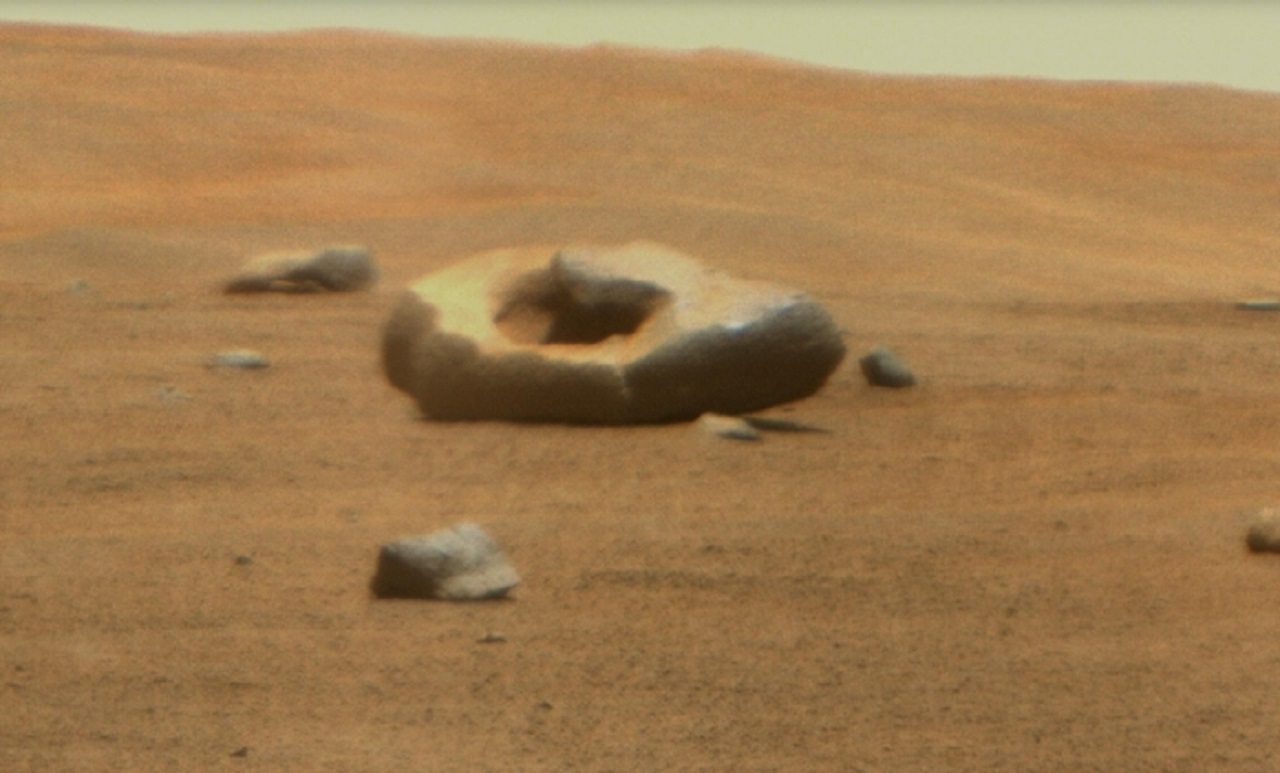 DonutRockOnMarsLandscape